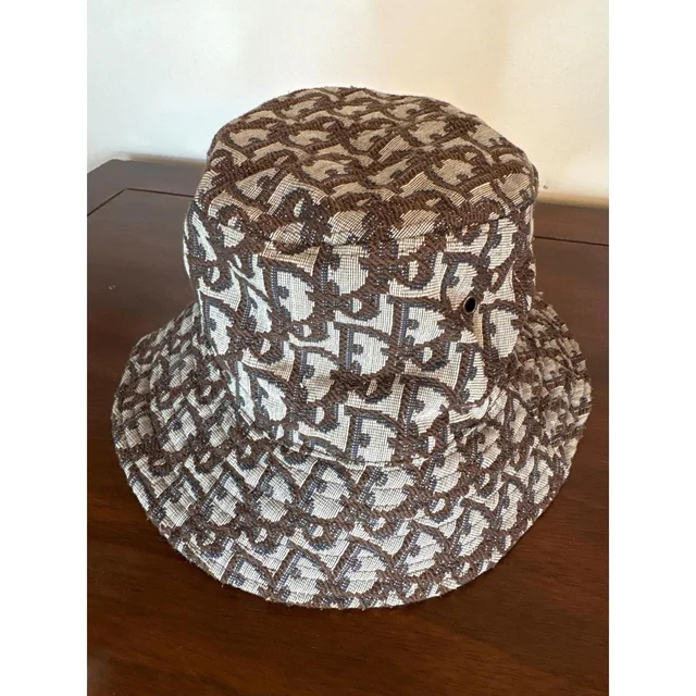 Dior Men's Bucket hats - Brown/Tan in neutral|brown|red from Depop, photo 2 of 7