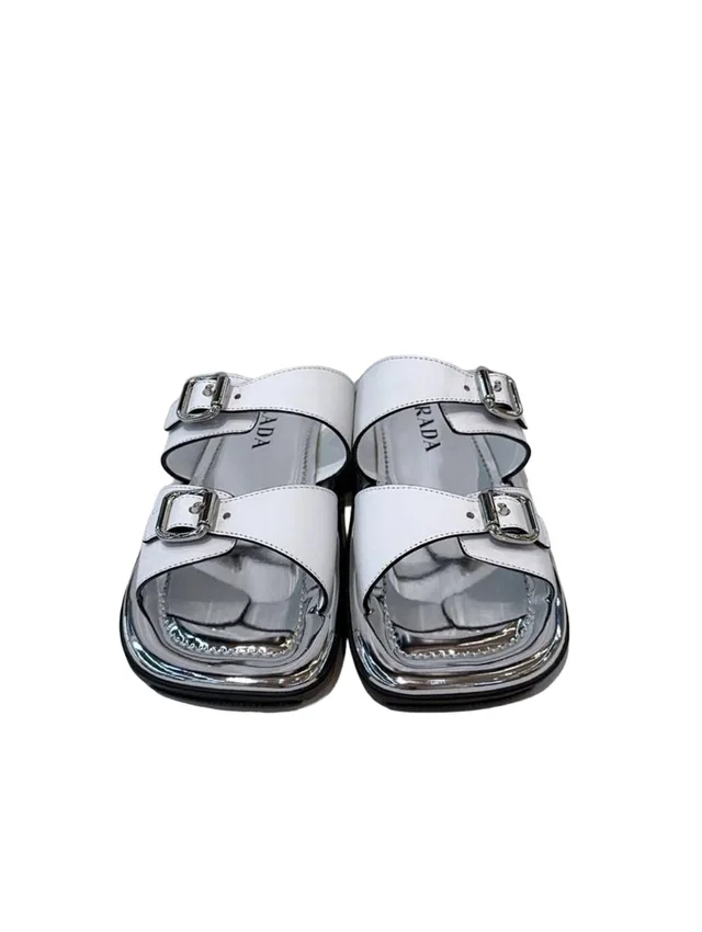 Prada White Slides - 39 in White from Luxury Promise