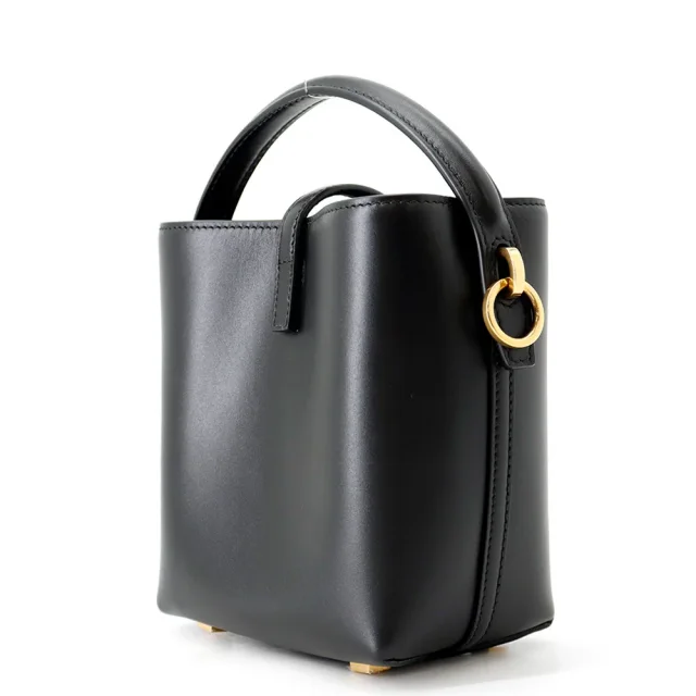Saint Laurent LE 37 Bucket 2-Way Handbag Black7658702R20W1000 Calf Leather Size Mini in Calfskin from GALLERY RARE, photo 2 of 4
