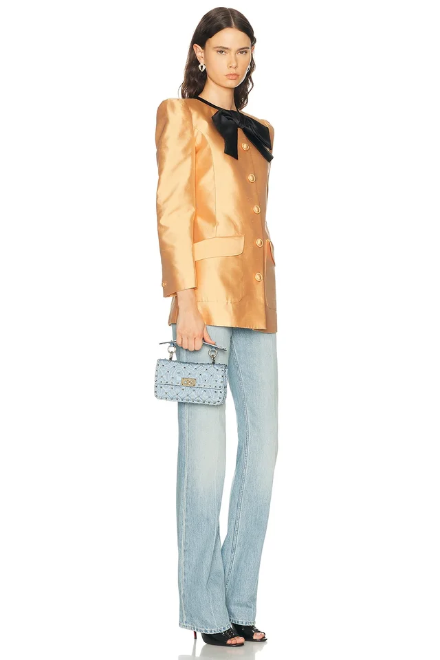 Valentino Garavani Rockstud Spike Shoulder Bag in Blue, photo 2 of 2 from FWRD