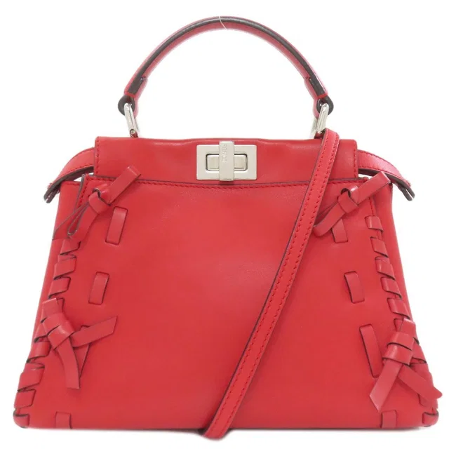 Fendi Peekaboo Mini 2-Way Handbag Calfskin in Calfskin from The Reluxe