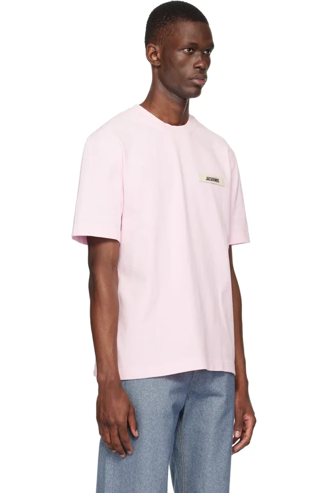 JACQUEMUS Pink 'The Gros Grain' T-shirt, photo 2 of 4 from SSENSE