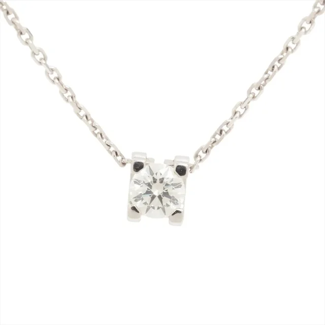 C de Cartier Diamond White Gold Necklace in White from The Purse Affair
