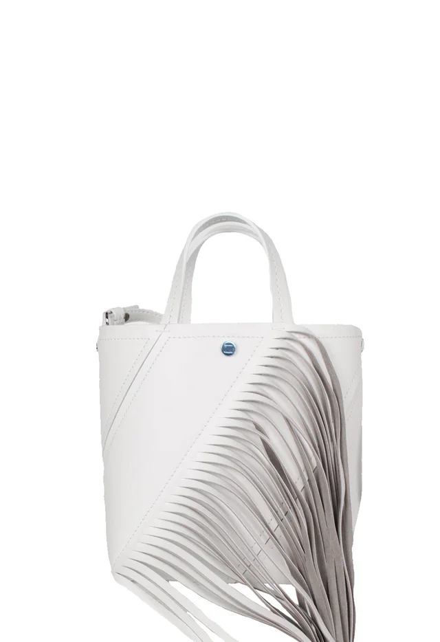Proenza Schouler PS Small Hex Tote Fringe, Optic/Taupe from Cultstatus, photo 1 of 1