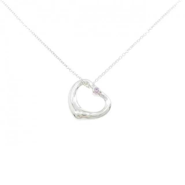 Tiffany & Co. Open Heart Necklace in Saffiano leather from The Reluxe