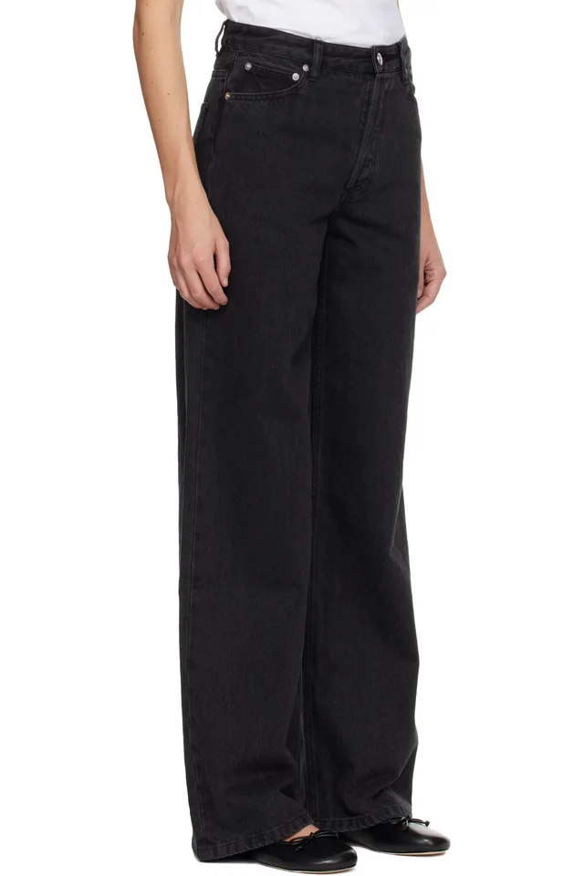 A.P.C. Black Elisabeth Jeans, photo 2 of 4 from SSENSE