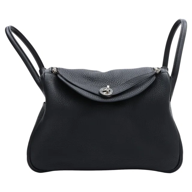 Hermès Lindy 30, Black, 2006 in Black Clemence leather from VINTAGE QOO TOKYO