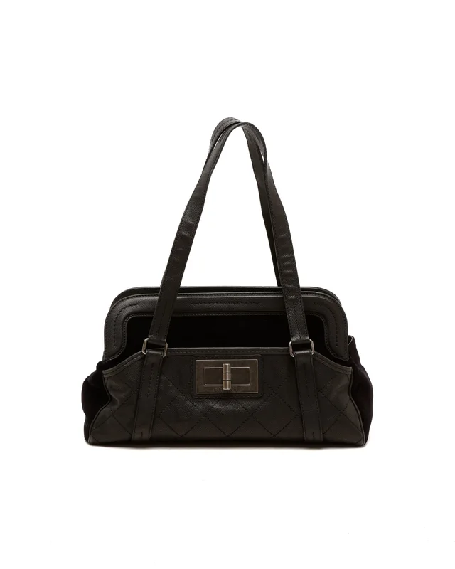Chanel Large Caviar Reissue 2.55 Bowling Bag in Caviar leather from A Retro Tale