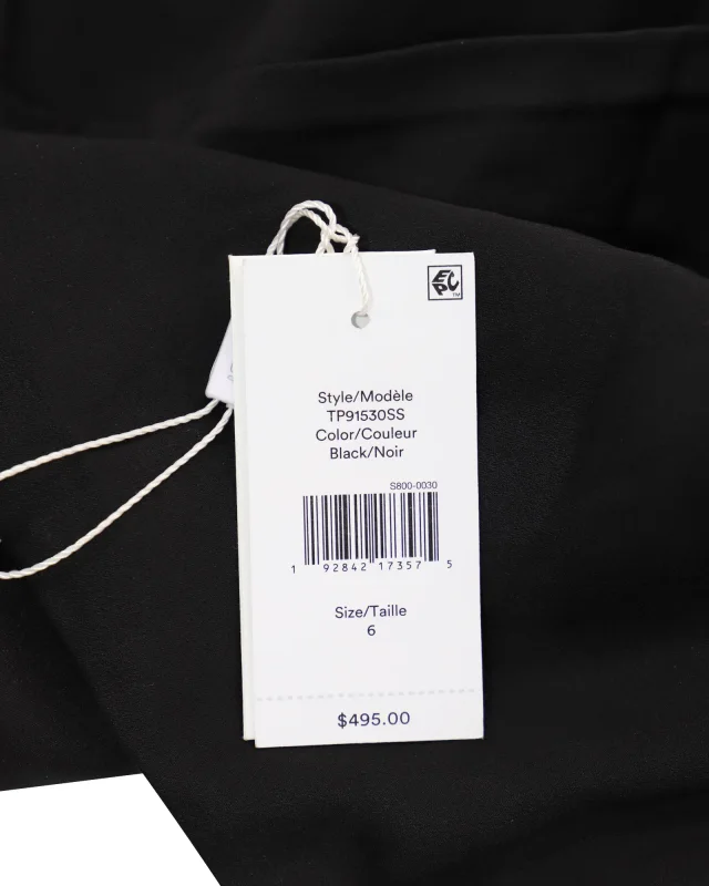 Derek Lam 10 Crosby Cami Flounce Mini Dress in Black Viscose in Black, photo 5 of 5 from ShopSimon