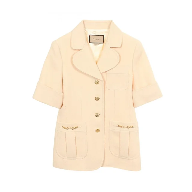 Gucci Tailored Jacket Horsebit Short Sleeve Wool in Wool from The Reluxe