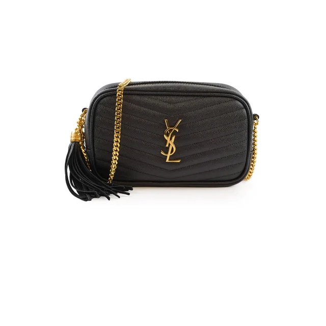 Saint Laurent Mini Lou Black in Black Leather from The Purse Affair