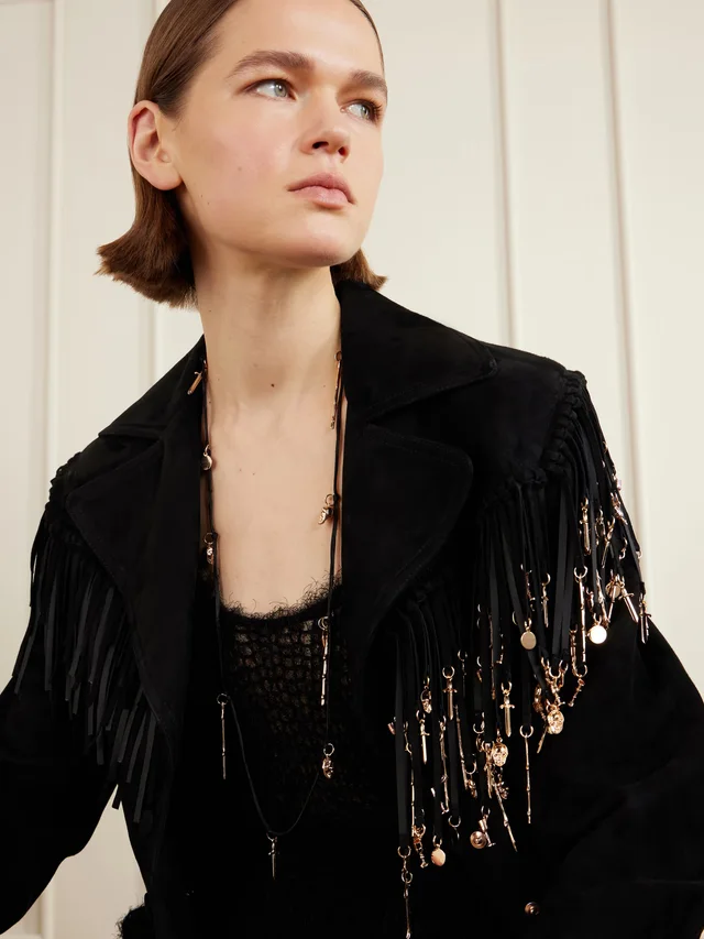 GABRIELA HEARST Gold-tone cord necklace in Black, photo 2 of 2 from NET-A-PORTER (Canada)