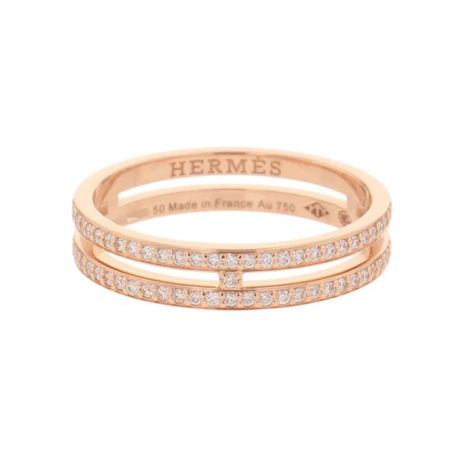 Hermès Ariane Ring Size PM/50/#10H119699B 18K Pink Gold in Pink from GALLERY RARE