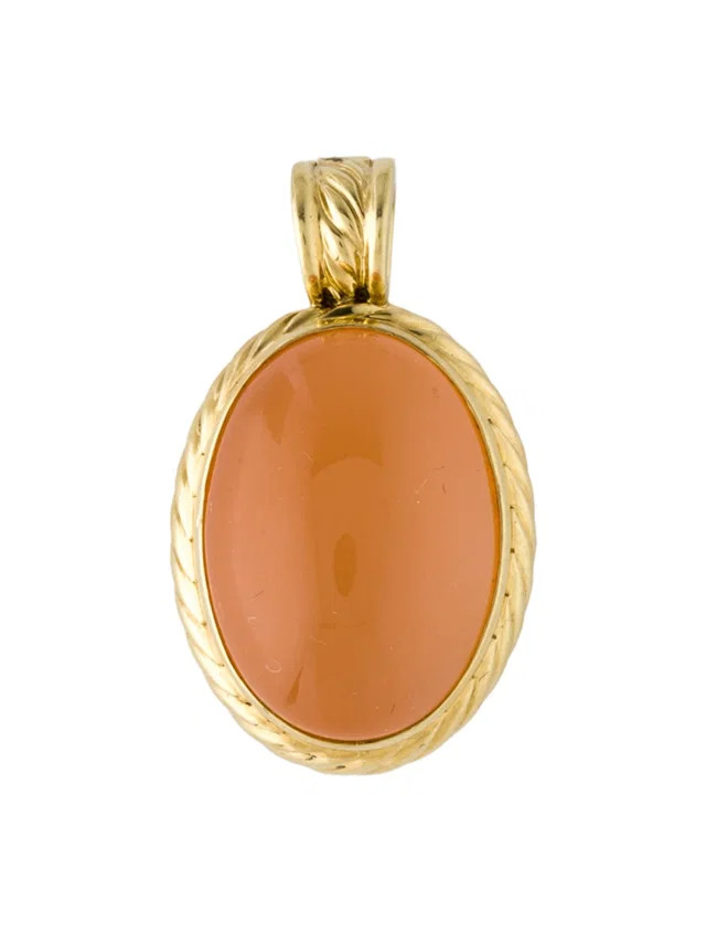 David Yurman 18K Moonstone Pendant, 1" in multicolor from The RealReal