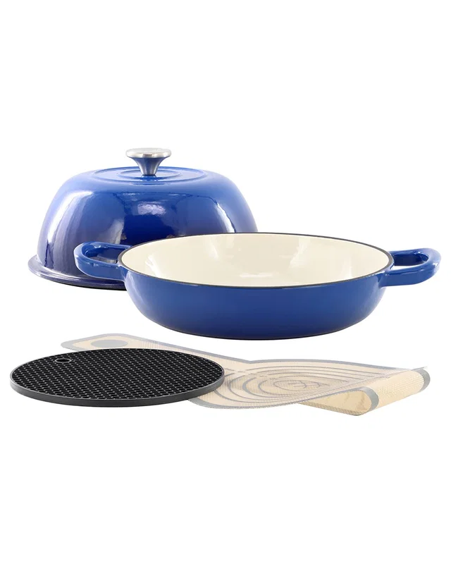 Megachef 6qt Enameled Cast Iron Bread Pot with Baking Mat, image 1 of 1 from Rue La La