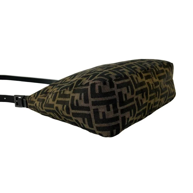 Fendi Zucca Canvas Leather Shoulder Bag in Brown Canvas from LuxUness, photo 7 of 10