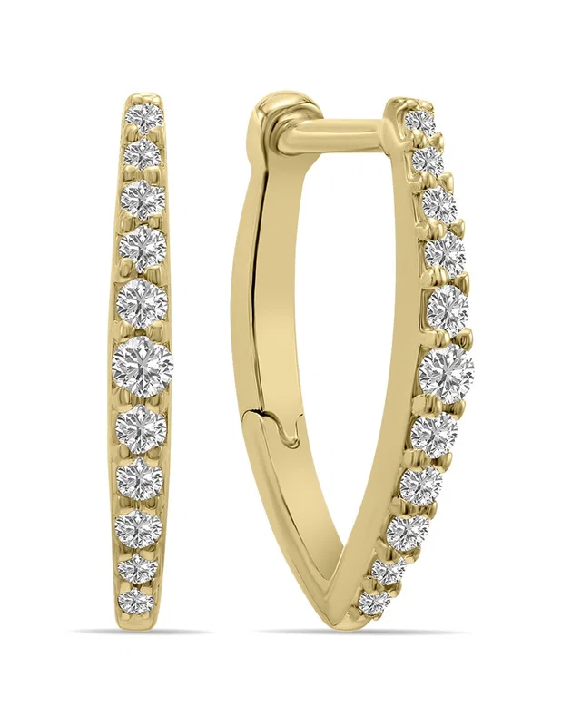 Lab Grown Diamonds 14K 0.50 ct. tw. Lab-Grown Diamond Huggie Hoops, image 1 of 1 from Gilt