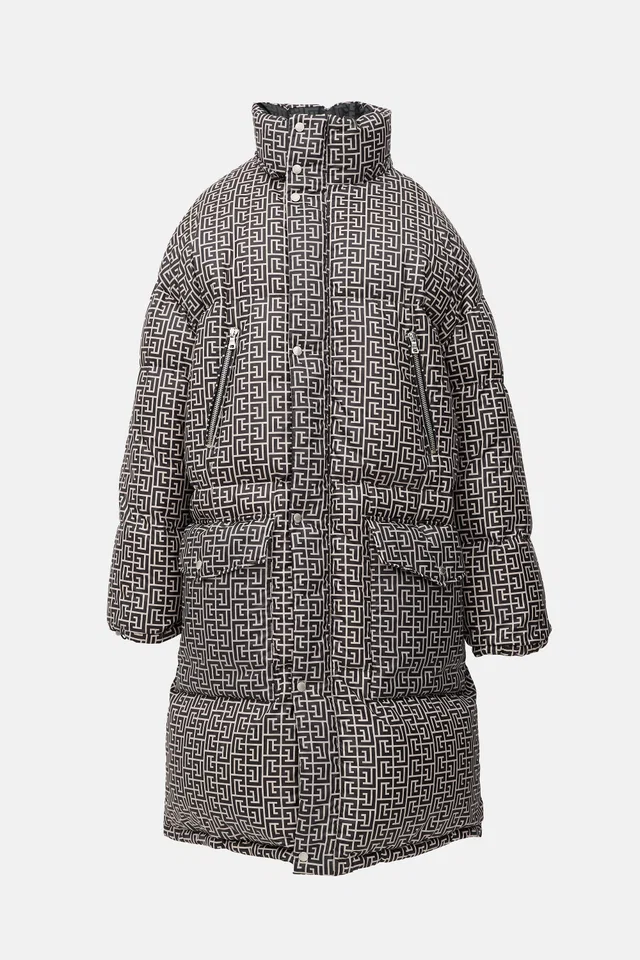 Balmain Down Monogram Reversible Coat from VSP Consignment