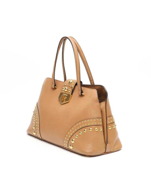 Prada Studded Saffiano Bag in Saffiano leather from A Retro Tale, photo 2 of 13