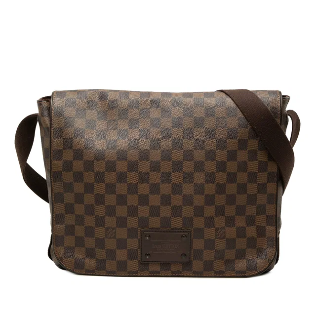 Brown Louis Vuitton Damier Ebene Brooklyn GM Crossbody Bag in Brown Canvas from Designer Revival