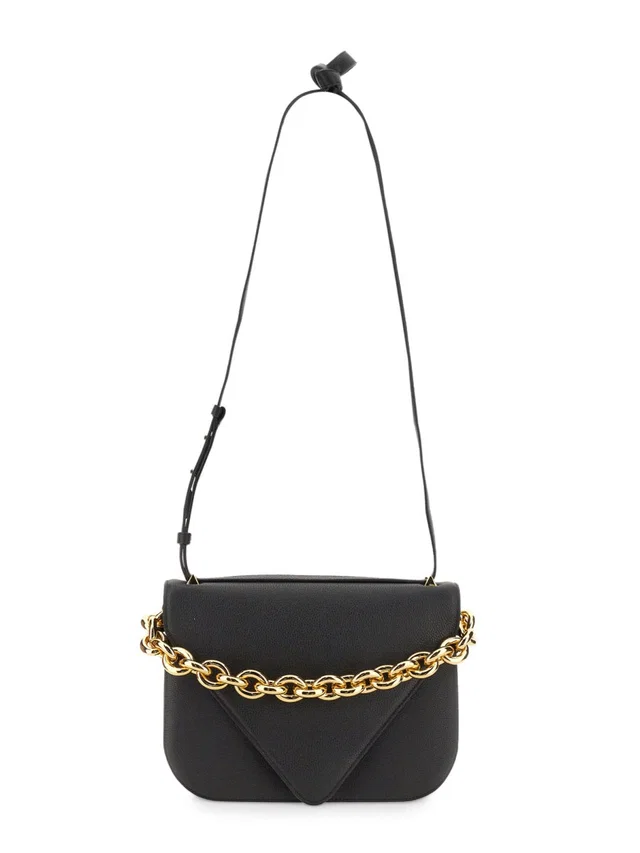 Bottega Veneta Shoulder Bag — Black Leather in Black Leather from HEWI