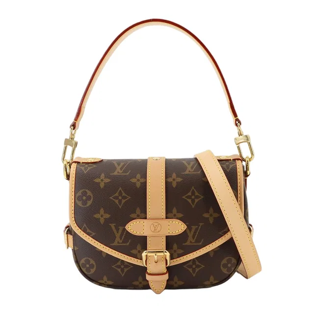 Louis Vuitton Monogram Saumur BB 2-Way Bag Brown in Brown Coated canvas from The Reluxe