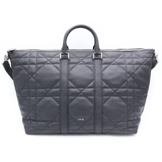 Dior Weekender 40 Wi Maxicannage Boston Bag Black in Black from The Reluxe