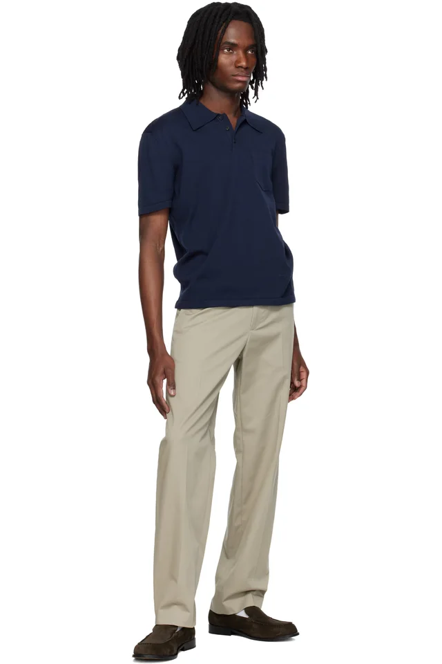 A.P.C. Navy Colin Polo, photo 4 of 4 from SSENSE
