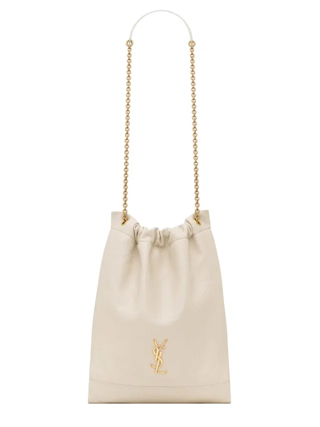Saint Laurent Shoulder Bag — Ivory Main: Lamb in White Lambskin from HEWI