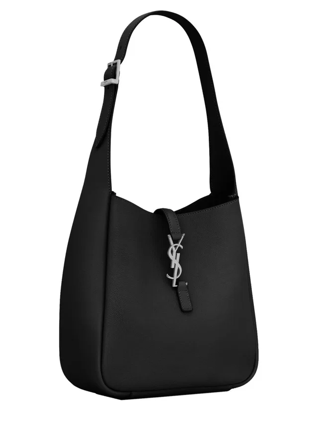 Saint Laurent Le Shoulder Bag — Black Calf Leather in Black Calfskin from HEWI