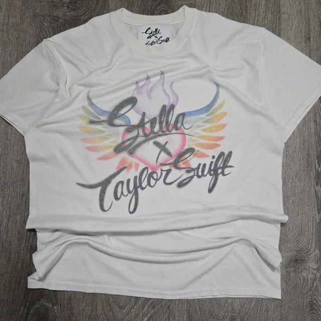 Stella McCartney X Taylor Swift T Shirt Medium Men White Lover Era Graphic Wings in white Swift leather from Poshmark