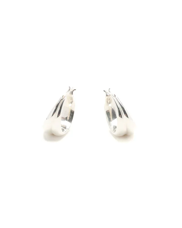 Georg Jensen Silver Hoop Earrings in Silver from A Retro Tale