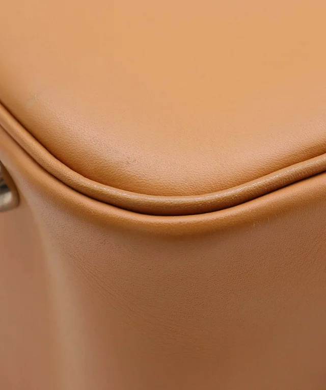 Hermès Plume 28 Naturel Veau Chamonix Hand Bag 2004 Square H Palladium Hardware in Calfskin from Luxury Promise, photo 7 of 14