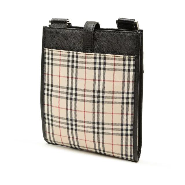 Beige Burberry House Check Canvas Crossbody in Beige Canvas from Designer Revival, photo 2 of 6
