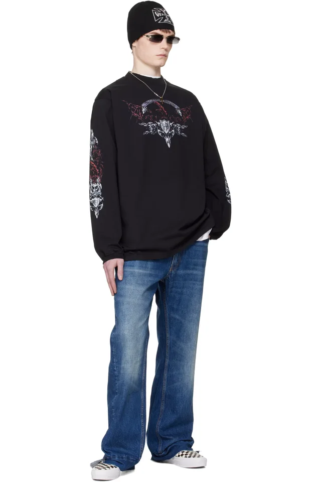 VETEMENTS Blue Bootcut Jeans, photo 4 of 4 from SSENSE