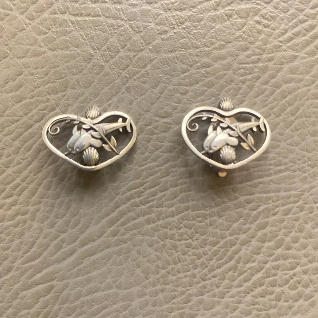 Arno Malinowski For Georg Jensen Sterling Dolphin Earrings in gray|silver from Poshmark