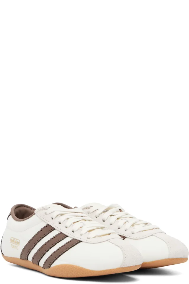 adidas Originals White & Brown Tokyo Sneakers, photo 4 of 5 from SSENSE