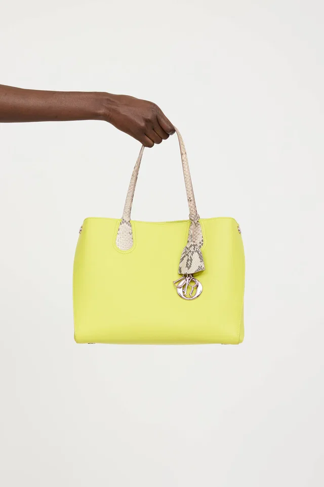 Dior Leather Addict Neon Bag in Leather from VSP Consignment