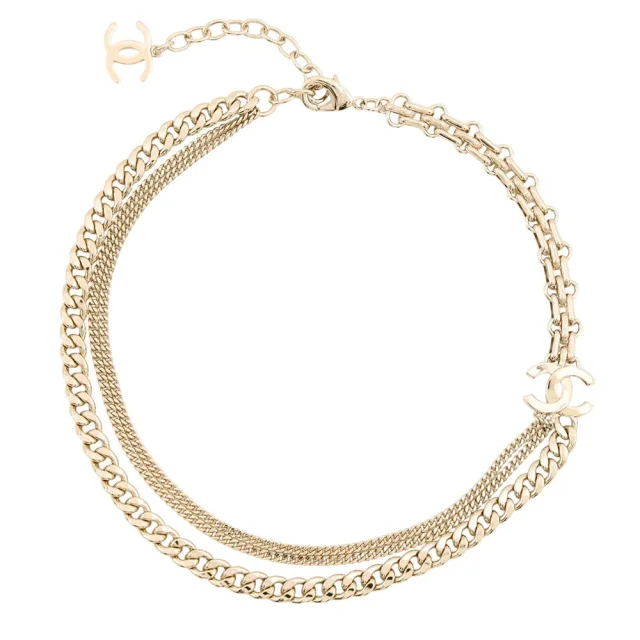 Chanel CC Logo ChainNecklaceABG553 B21075 Metal Rhinestone from GALLERY RARE, photo 3 of 9