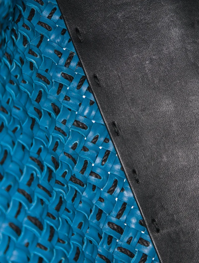 Bottega Veneta Tote handbags, wallets & cases in blue Woven leather from The RealReal, photo 6 of 6