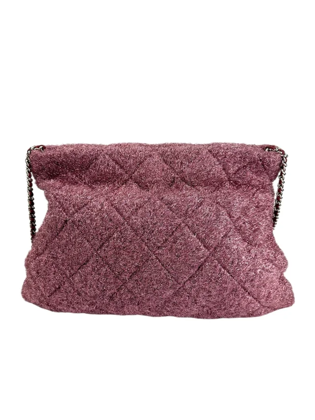 Chanel Knit Pluto Glitter Large Shopping Tote in Pink from Season 2 Consign, photo 1 of 1