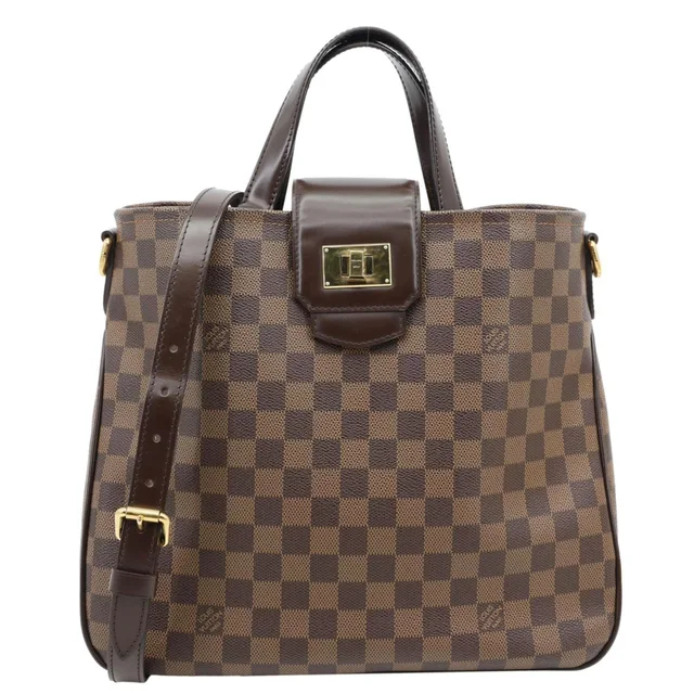 Louis Vuitton Cabas Rosebery Damier Ebene Shoulder Bag Brown in Brown Canvas from Dallas Designer Handbags