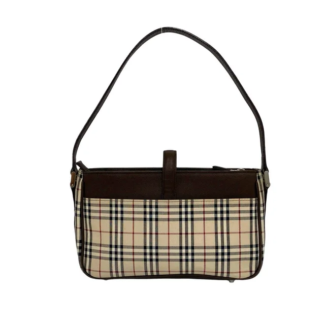 Burberry Leather Canvas Shoulder Bag in Canvas from LuxUness, photo 2 of 2