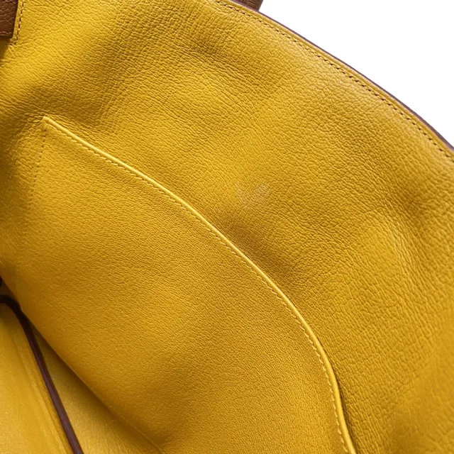 Hermès Birkin Officer Gold/Jaune Ambre Togo Leather Swift Leather Size 35 in Yellow Togo leather from GALLERY RARE, photo 12 of 16