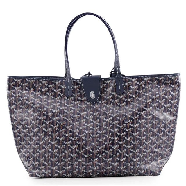 Goyard Saint Louis with clip Navy BlueSTLCROPMLTY12CL12P PVC Leather Size PM in Navy Leather from GALLERY RARE