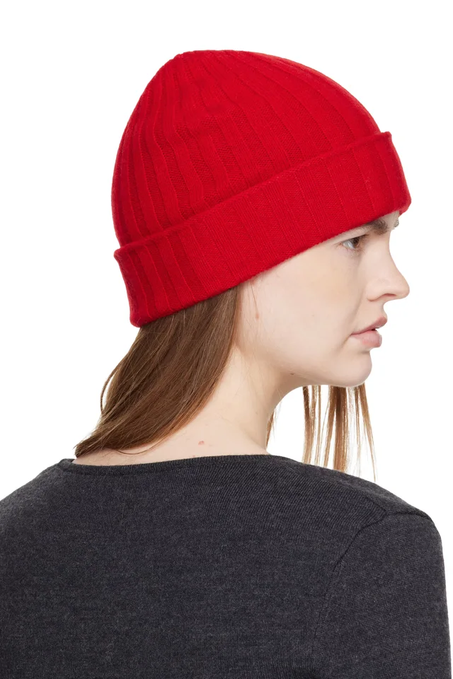 TOTEME Red Cashmere Beanie, photo 3 of 3 from SSENSE