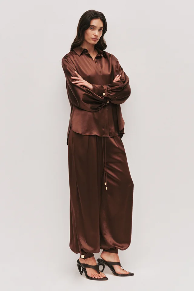 AJE Siren Blouse in Brown from Aje, photo 1 of 1