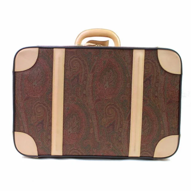 Etro Paisley Trunk Steamer Suitcase in Leather from Bagriculture