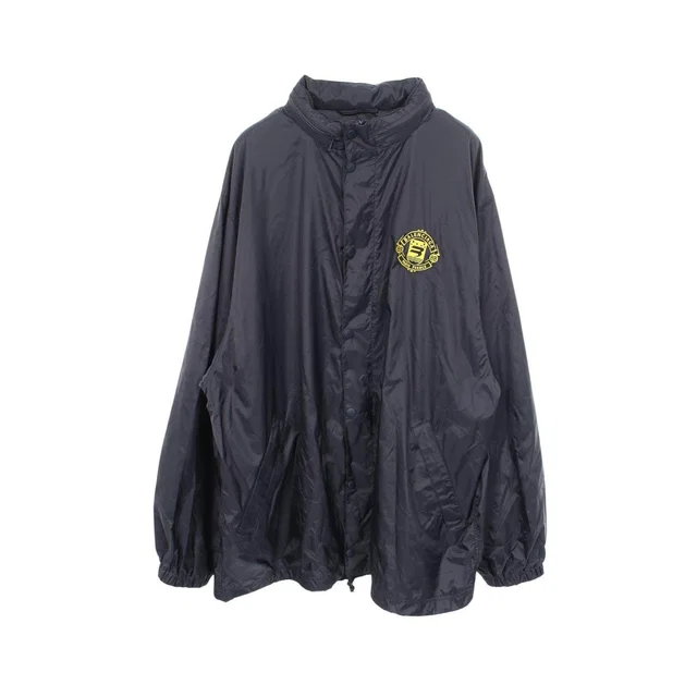 Balenciaga Logo Embroidered Nylon Hooded Jacket in Nylon from LuxUness