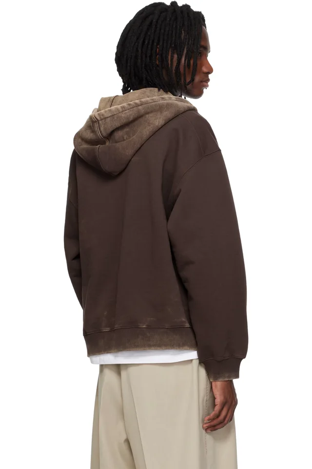 MMIC Brown Dusk Zip Up Hoodie, photo 3 of 4 from SSENSE